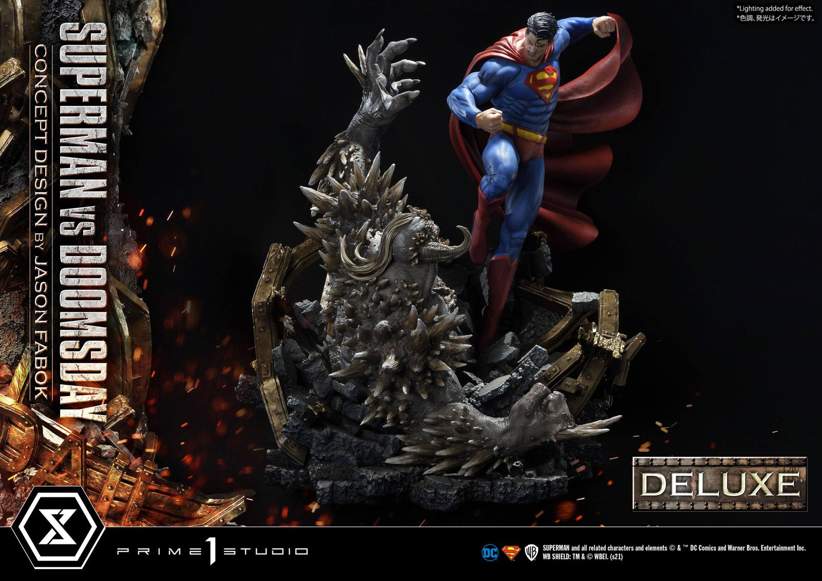DC Comics Statue 1/3 Superman Vs. Doomsday by Jason Fabok Deluxe Bonus Version 95 cm