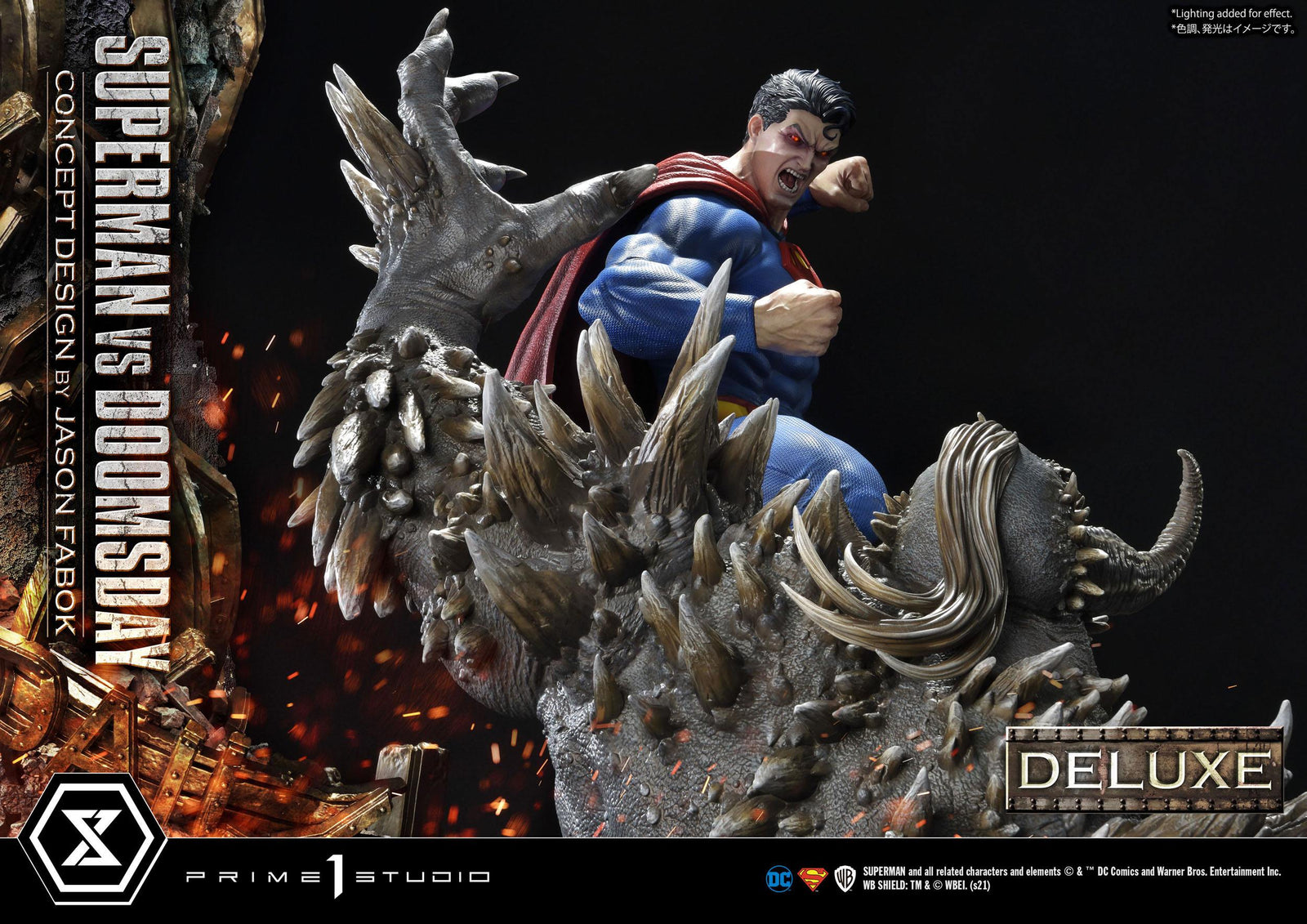 DC Comics Statue 1/3 Superman Vs. Doomsday by Jason Fabok Deluxe Bonus Version 95 cm