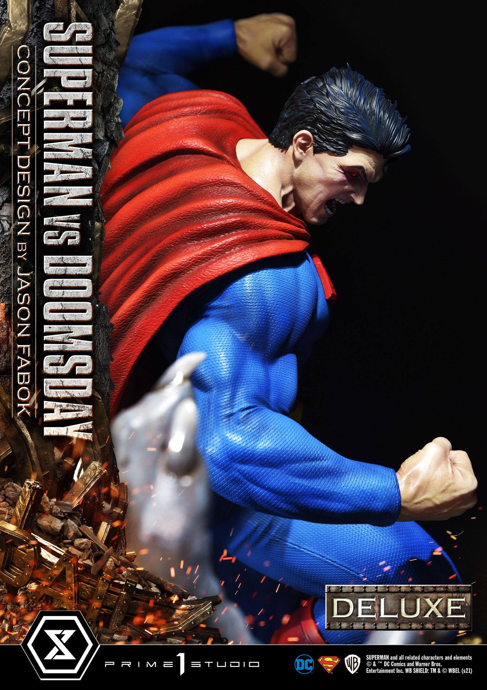 DC Comics Statue 1/3 Superman Vs. Doomsday by Jason Fabok Deluxe Bonus Version 95 cm