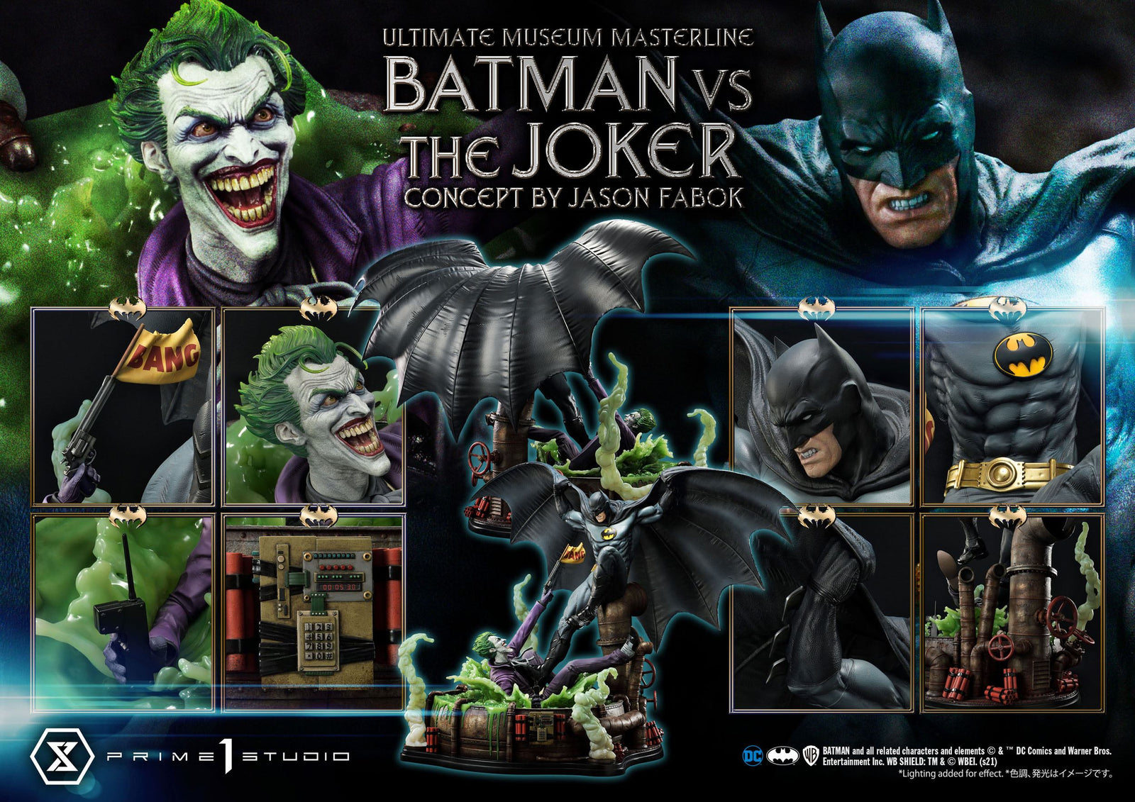 DC Comics Statue 1/3 Batman vs. The Joker by Jason Fabok 85 cm