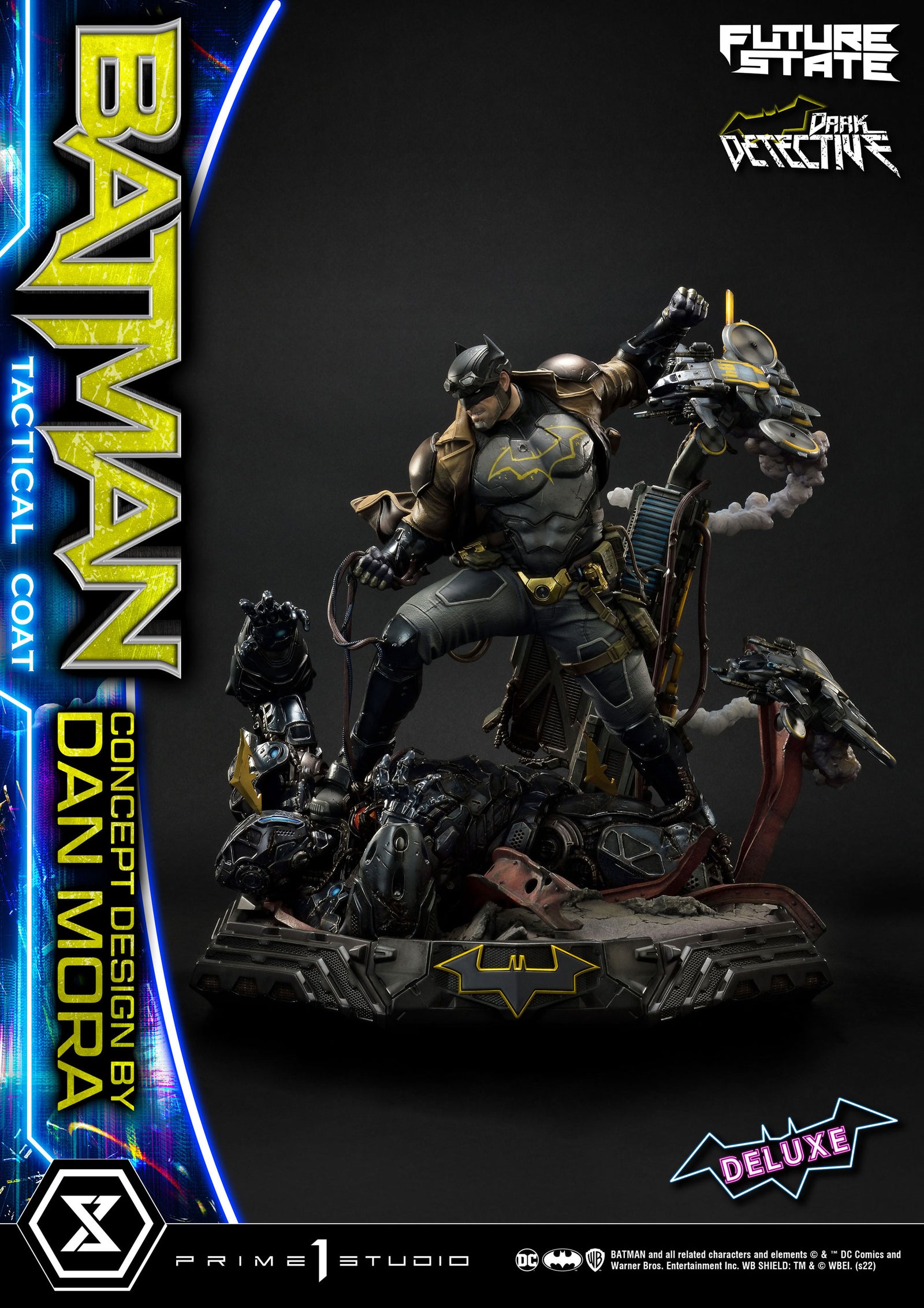 DC Comics Statue 1/4 Batman Dark Detective Tactical Coat Concept Design by Dan Mora Deluxe Bonus Version 59 cm