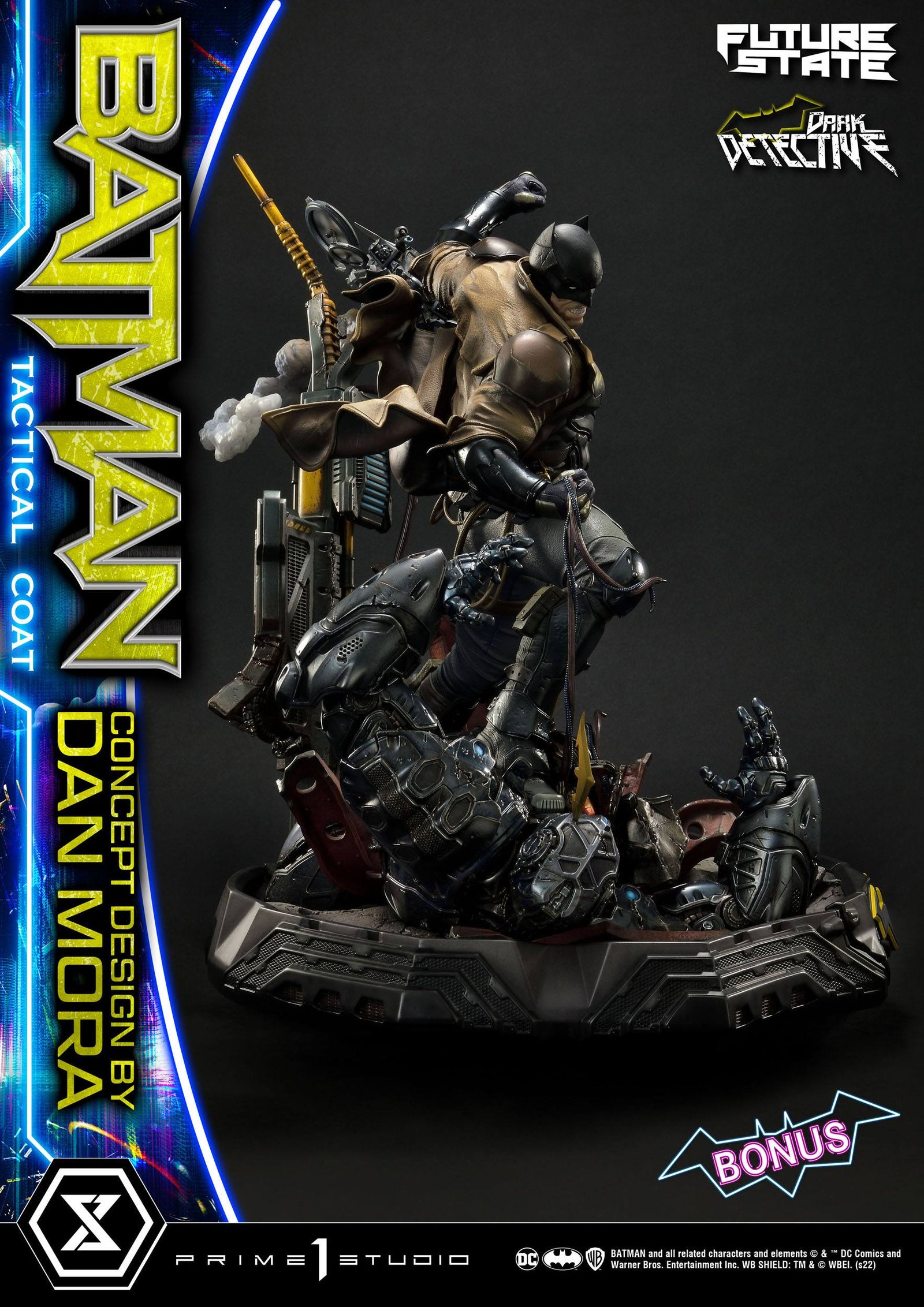 DC Comics Statue 1/4 Batman Dark Detective Tactical Coat Concept Design by Dan Mora Deluxe Bonus Version 59 cm