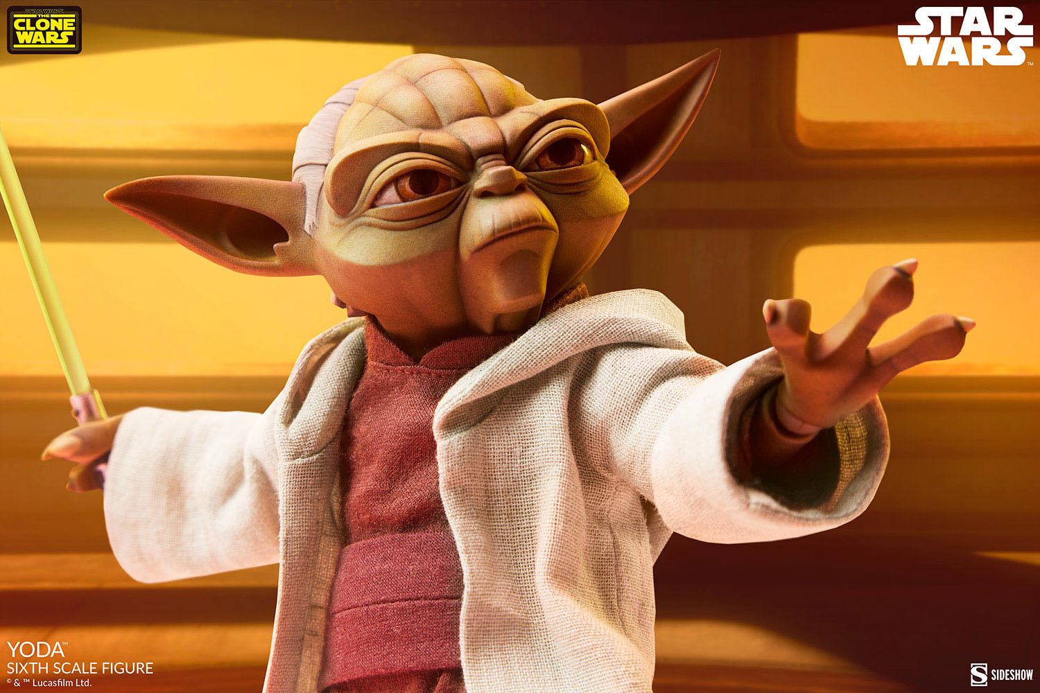 Star Wars The Clone Wars Action Figure 1/6 Yoda 14 cm