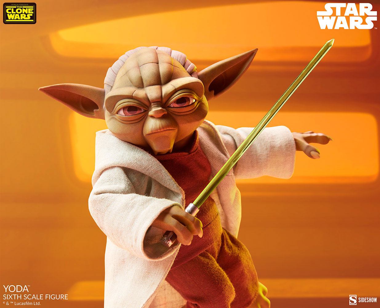 Star Wars The Clone Wars Action Figure 1/6 Yoda 14 cm