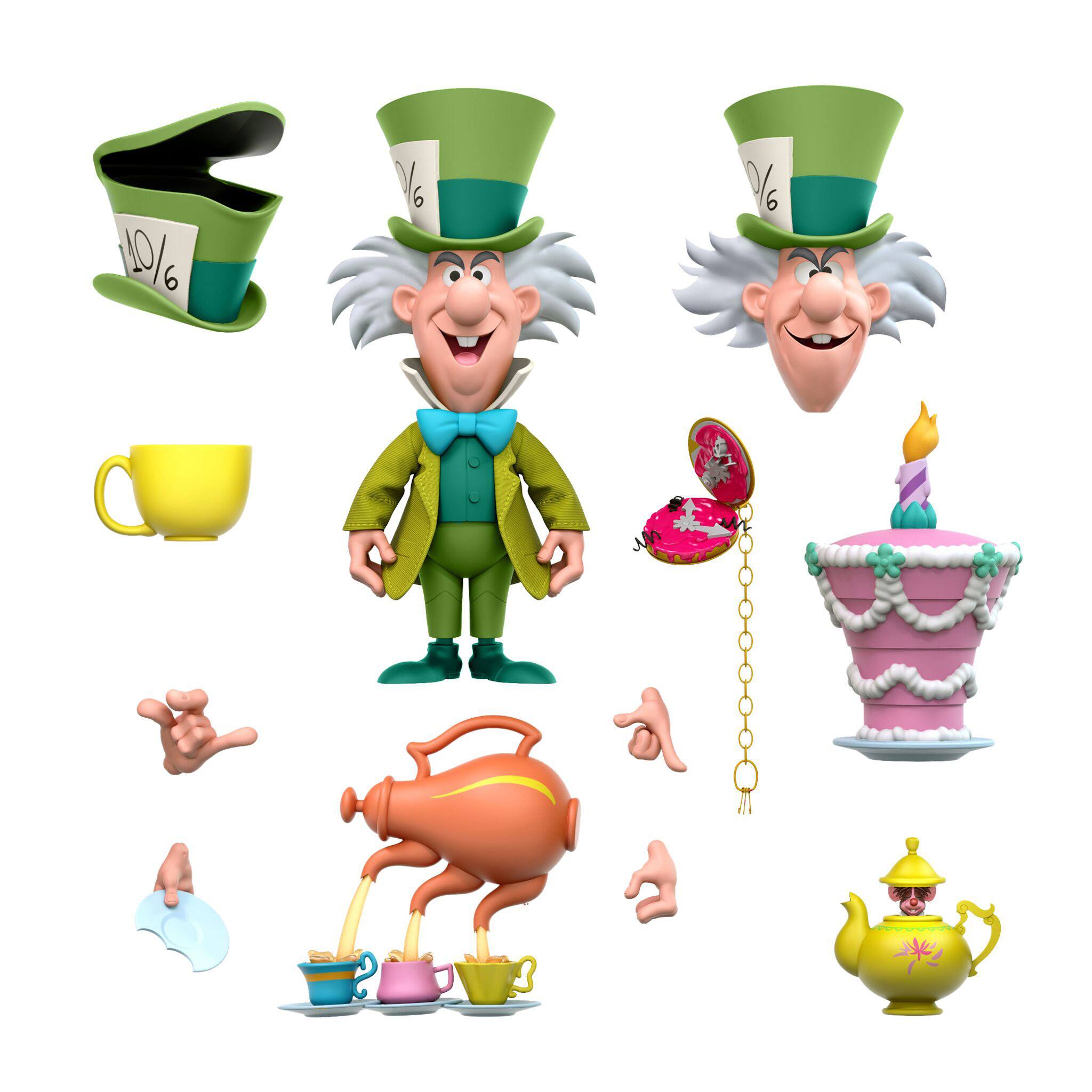 Alice in Wonderland Disney Ultimates Action Figure The Tea Time Mad Hatter 18 cm