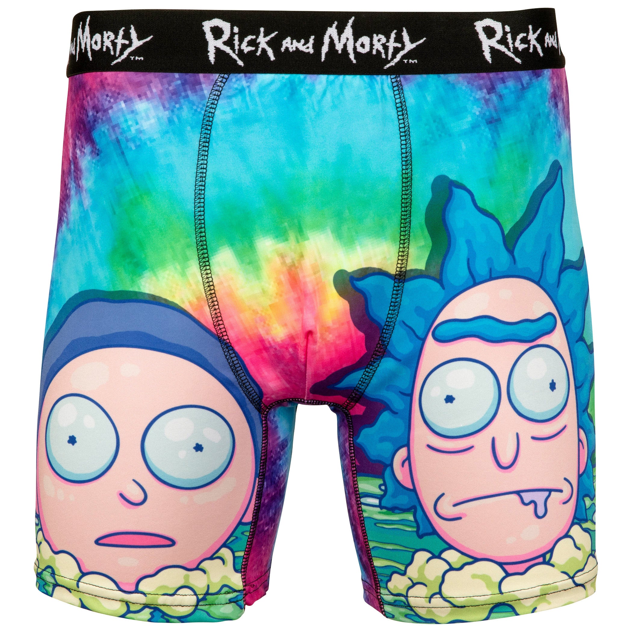 Rick and Morty Trippy Tie-Dye Boxer Briefs