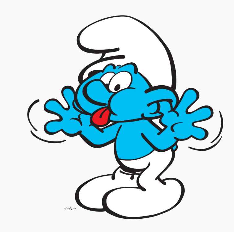 The Smurfs Jokey Smurf Tongue Official Women's T-shirt ()