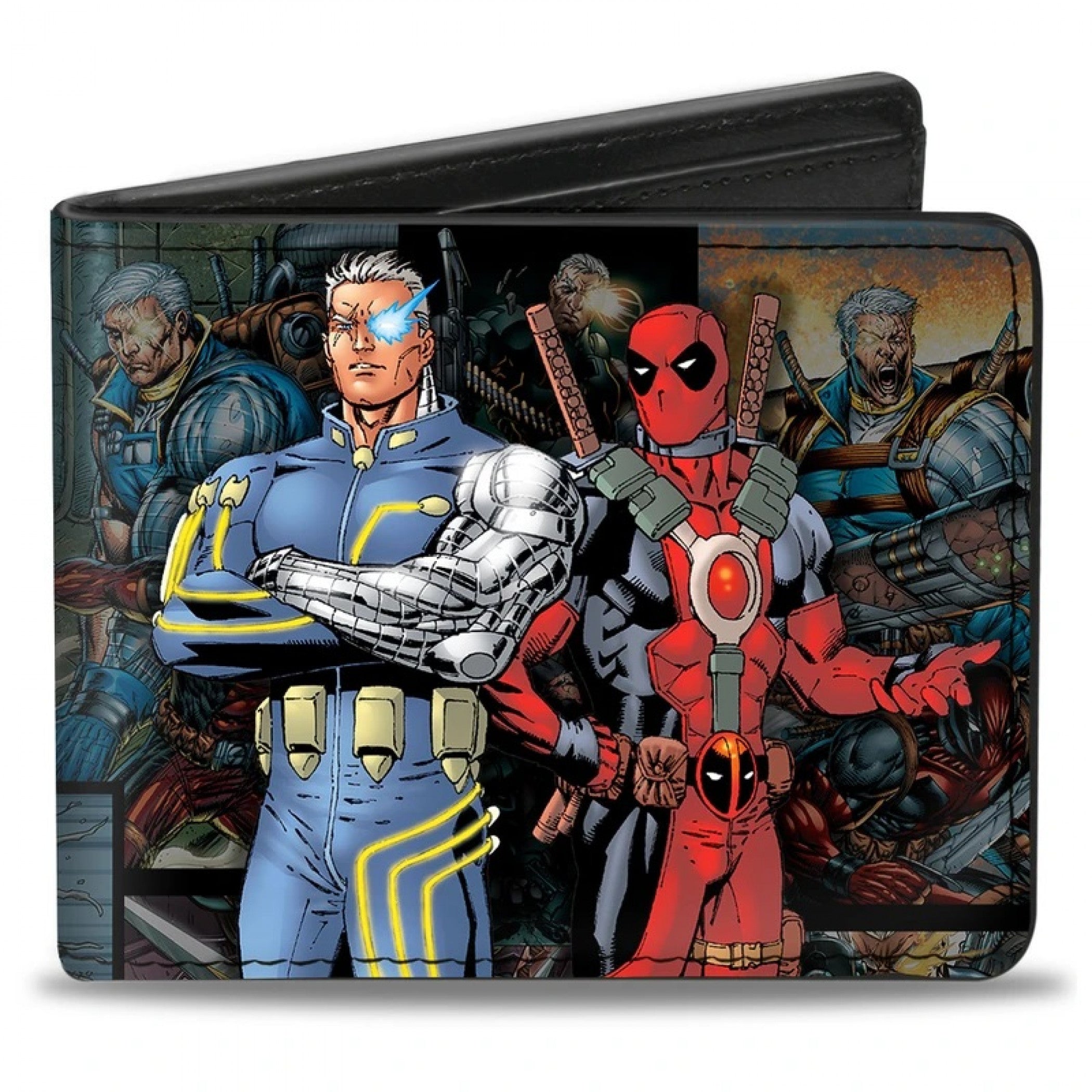 Cable and Deadpool Comic Scene Pose Bi-Fold Wallet