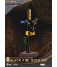 Spider-Man: No Way Home D-Stage PVC Diorama Spider-Man Black and Gold Suit Closed Box Version 25 cm