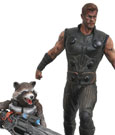 Avengers Infinity War Marvel Premier Collection Statue Thor & Rocket Raccoon 30 cm