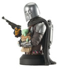 Star Wars: The Mandalorian Bust 1/6 The Mandalorian with Grogu 15 cm