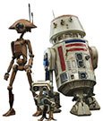Star Wars The Mandalorian Action Figures 1/6 R5-D4, Pit Droid, & BD-72