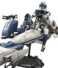 Star Wars The Clone Wars Action Figure 1/6 Heavy Weapons Clone Trooper & BARC Speeder with Sidecar 30 cm