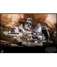 Star Wars The Clone Wars Action Figure 1/6 Heavy Weapons Clone Trooper & BARC Speeder with Sidecar 30 cm
