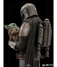 Star Wars The Mandalorian Art Scale Statue 1/10 Mandalorian & Grogu 22 cm
