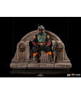 Star Wars The Mandalorian Deluxe Art Scale Statue 1/10 Boba Fett on Throne 18 cm