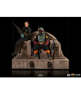 Star Wars The Mandalorian Deluxe Art Scale Statue 1/10 Boba Fett & Fennec on Throne 23 cm