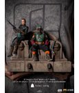 Star Wars The Mandalorian Deluxe Art Scale Statue 1/10 Boba Fett & Fennec on Throne 23 cm