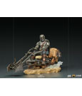 Star Wars The Mandalorian Deluxe Art Scale Statue 1/10 Mandalorian on Speederbike 18 cm