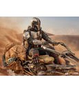 Star Wars The Mandalorian Deluxe Art Scale Statue 1/10 Mandalorian on Speederbike 18 cm