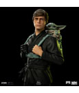 Star Wars Book of Boba Fett Art Scale Statue 1/10 Luke Skywalker & Grogu Training 20 cm