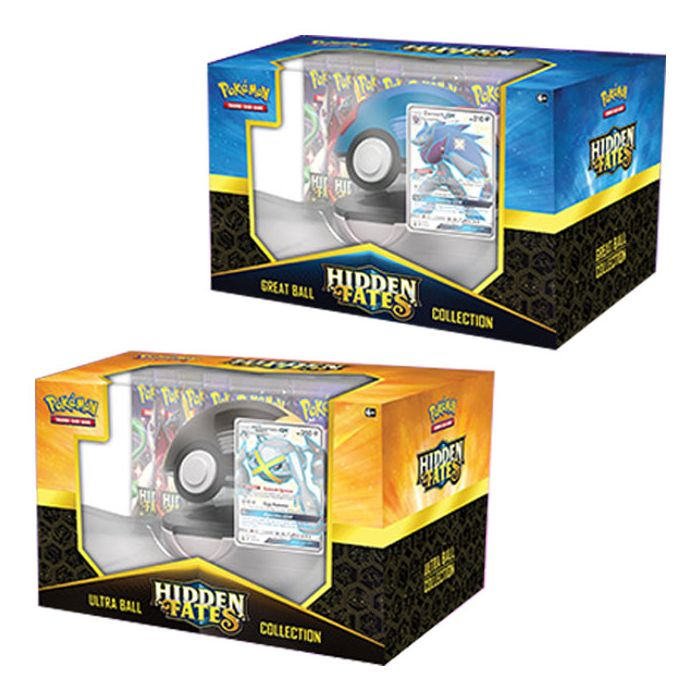 Pokemon Hidden Fates Poke Ball Collection Box Shiny Metagross-GX & Shiny Zoroark-GX