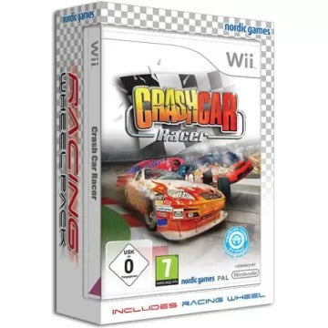 Crash Car Racer Bundle with Racing Wheel Wii