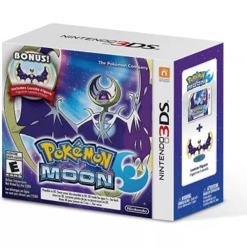 Pokemon Moon with bonus Lunala Figure Nintendo 3DS