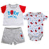 Spider-Man Born Amazing Infant 3-Piece Shirt, Shorts, and Bodysuit Set