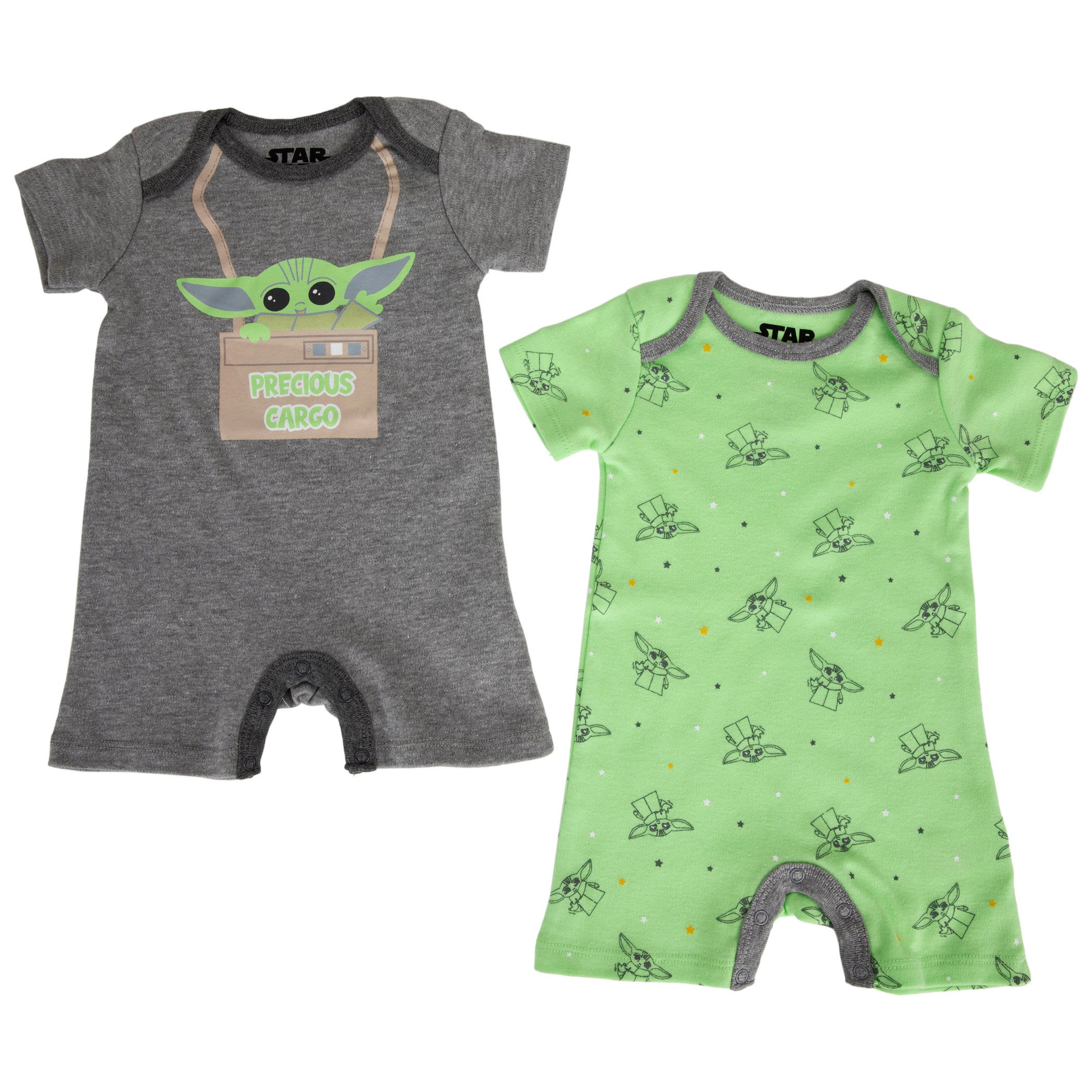 Star Wars The Child Grogu Precious Cargo 2-Pack Infant Romper Bodysuit Set