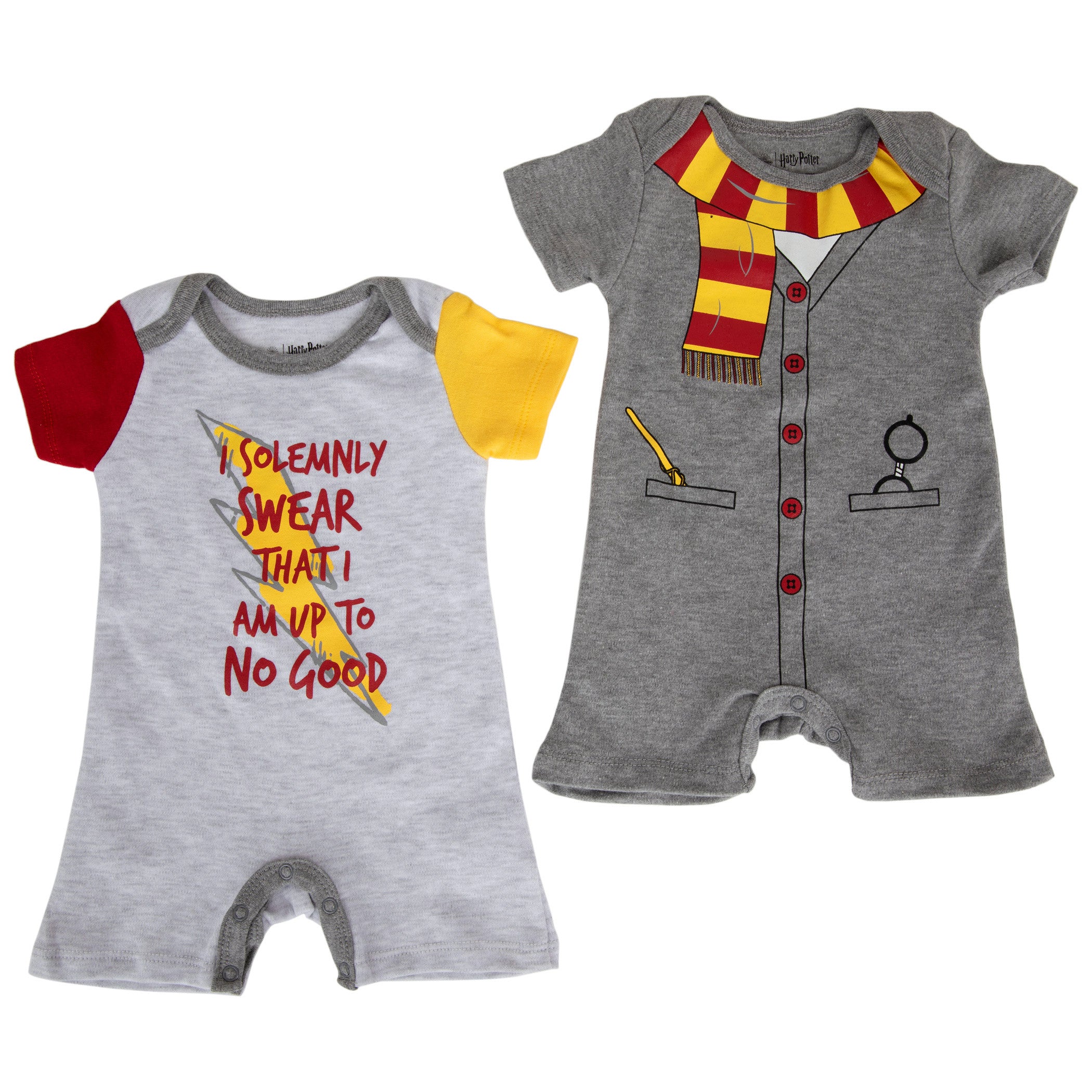 Harry Potter Solemnly Swear Uniform Infant 2-Pack Romper Bodysuit Set