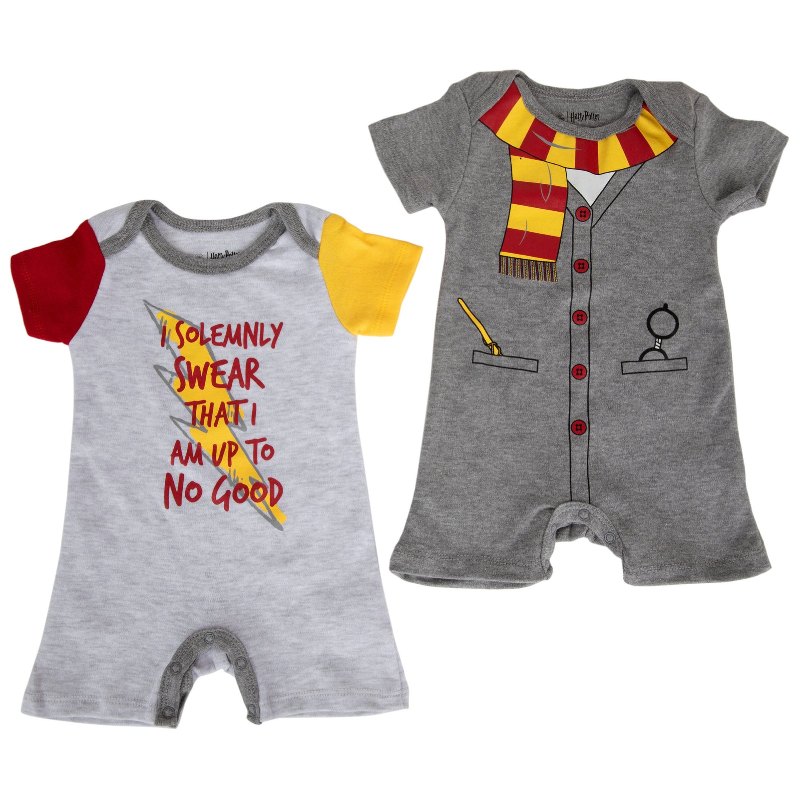 Harry Potter Solemnly Swear Uniform Infant 2-Pack Romper Bodysuit Set