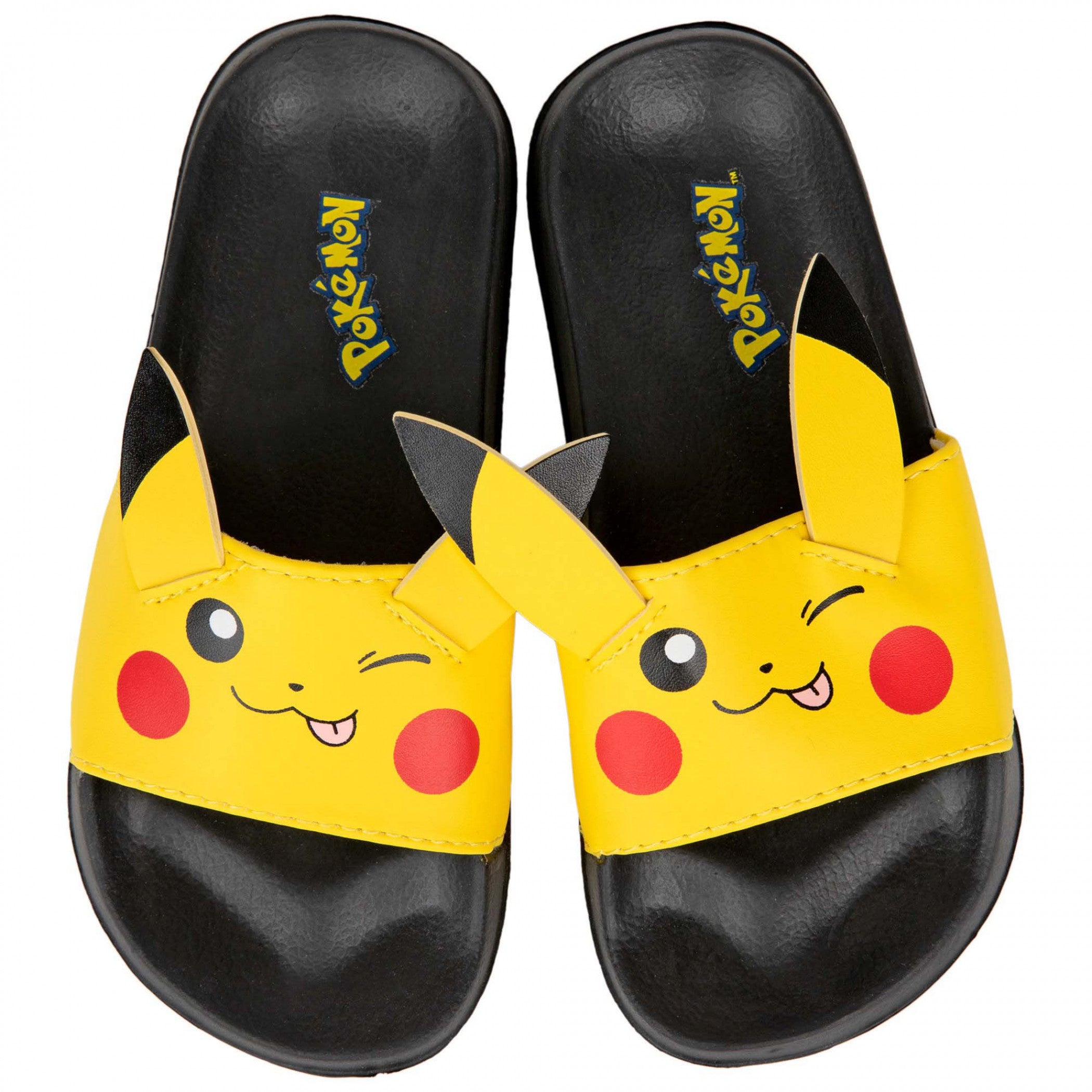 Pokemon Pikachu Winky Face Youth Flip Flop Slides