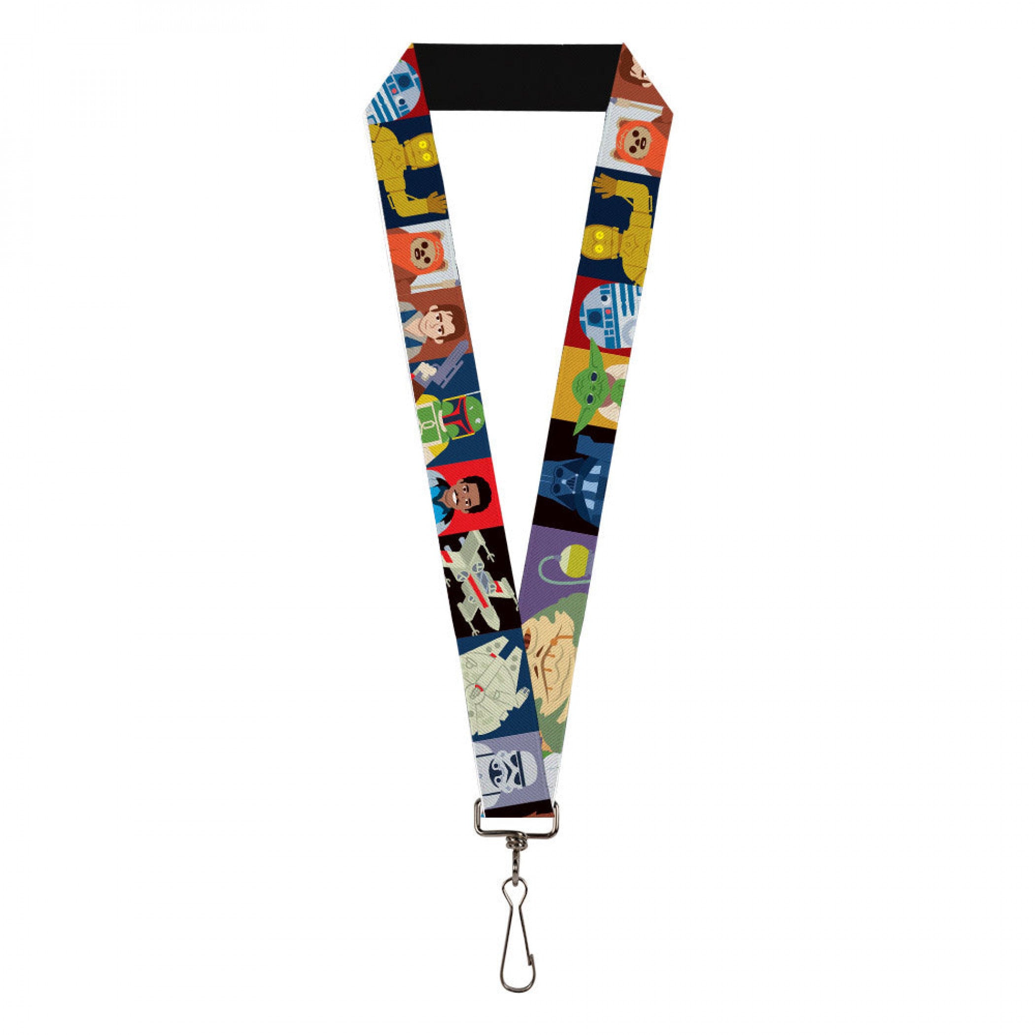 Star Wars Classic 16-Character Icon Pose Blocks Lanyard