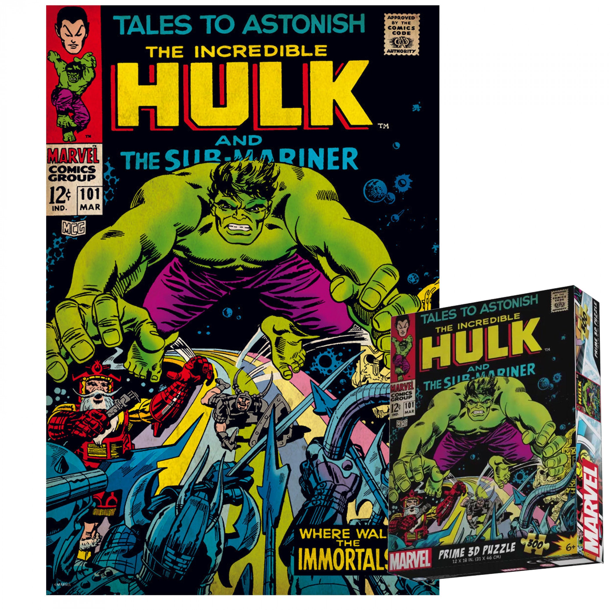 The Incredible Hulk #101 3D Lenticular 300pc Jigsaw Puzzle