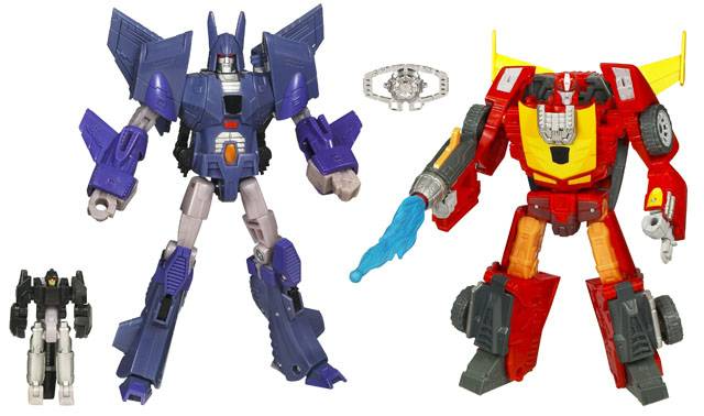 TRANSFORMERS REVEAL THE SHIELD HOT ROD VS CYCLONUS BATTLE IN SPACE SET DELUXE CLASS