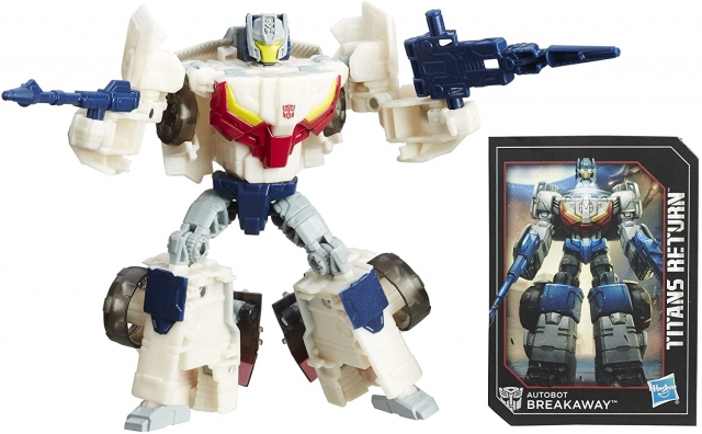 TRANSFORMERS GENERATIONS TITANS RETURN BREAKAWAY WITH THROTTLE DELUXE CLASS