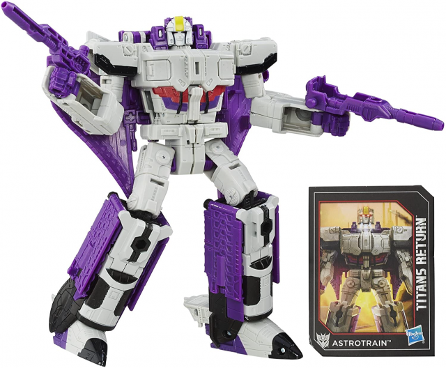 TRANSFORMERS GENERATIONS TITANS RETURN ASTROTRAIN AND DARKMOON VOYAGER CLASS