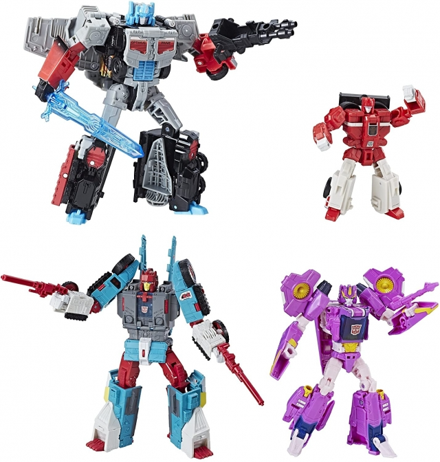 TRANSFORMERS TITANS RETURN CHAOS ON VELOCITRON 5 PACK ACTION FIGURE SET