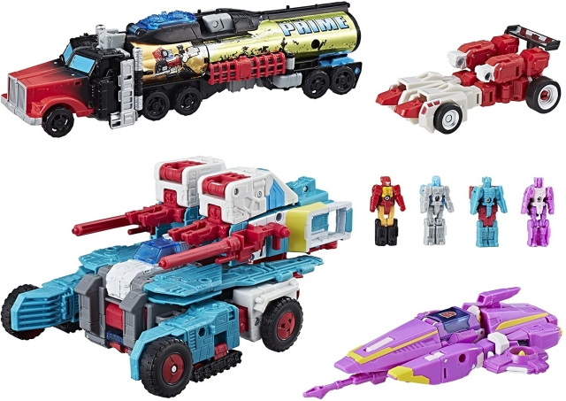 TRANSFORMERS TITANS RETURN CHAOS ON VELOCITRON 5 PACK ACTION FIGURE SET