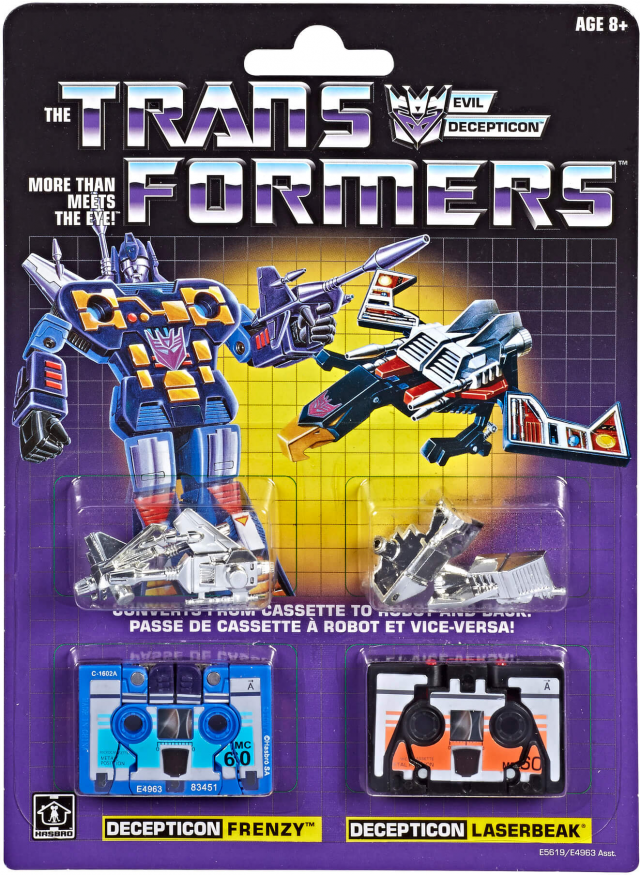 TRANSFORMERS VINTAGE G1 REISSUES G1 FRENZY AND LASERBEAK SET OF 2