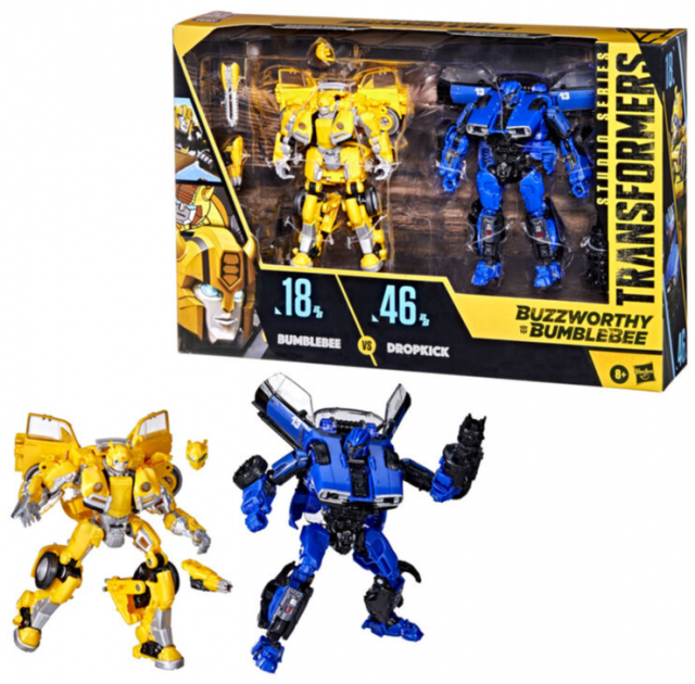 TRANSFORMERS GENERATIONS BUZZWORTHY BUMBLEBEE VS DROPKICK DELUXE CLASS