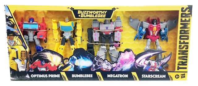 TRANSFORMERS GENERATIONS BUZZWORTHY BUMBLEBEE WARRIOR CLASS SET OF 4 VOYAGER CLASS