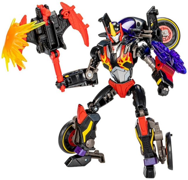 TRANSFORMERS GENERATIONS SHATTERED GLASS COLLECTION DECEPTICON FLAMEWAR WITH FIREGLIDE IDW SHATTERED GLASS DELUXE CLASS