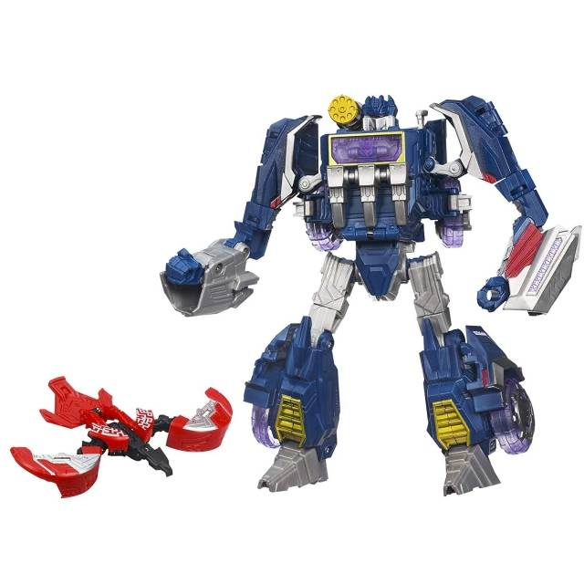 TRANSFORMERS GENERATIONS FALL OF CYBERTRON SOUNDWAVE WITH LASERBEAK VOYAGER CLASS