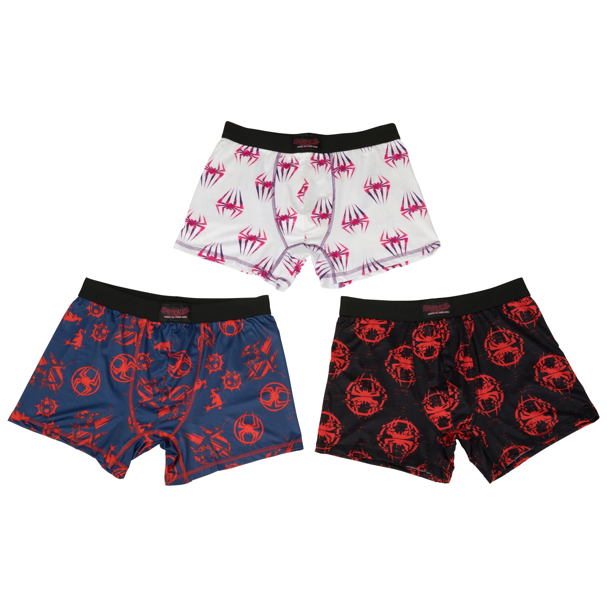 Into The Spider-Verse Spider-Man Logos 3-Pack Boxer Briefs
