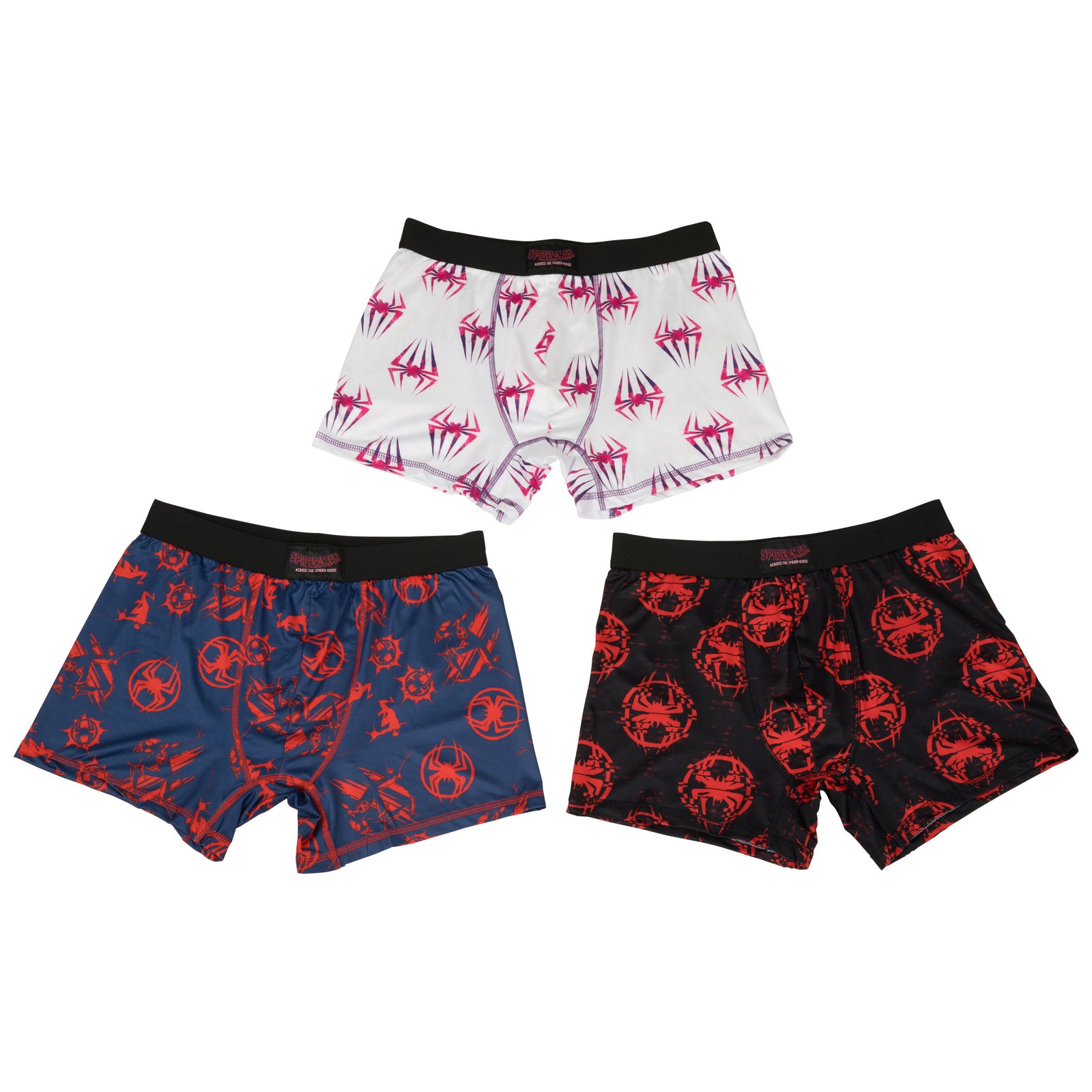Into The Spider-Verse Spider-Man Logos 3-Pack Boxer Briefs