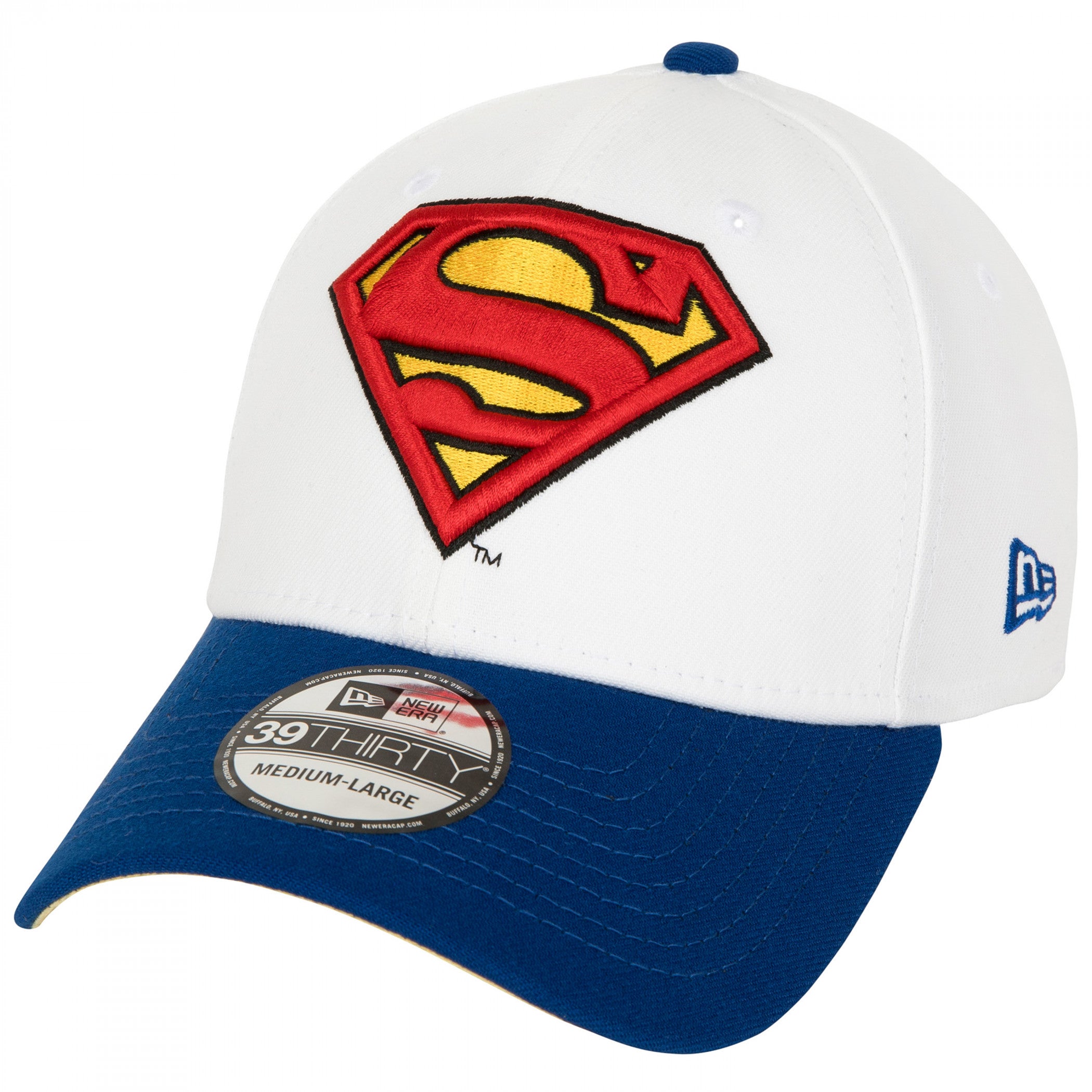 Superman Logo Home Colors New Era 39Thirty Fitted Hat