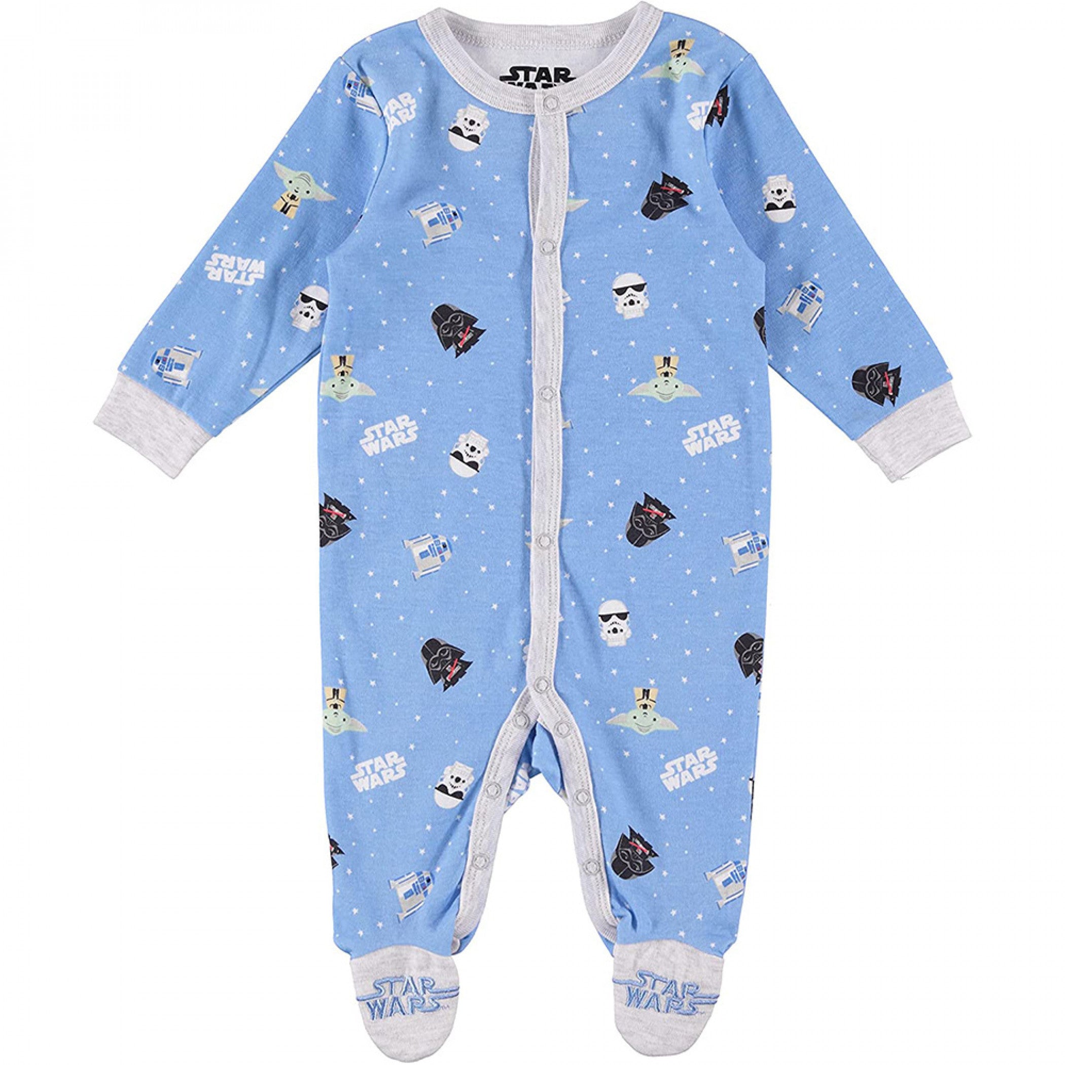 Star Wars Original Trilogy Cute Characters Sleep and Play Footed Pajamas