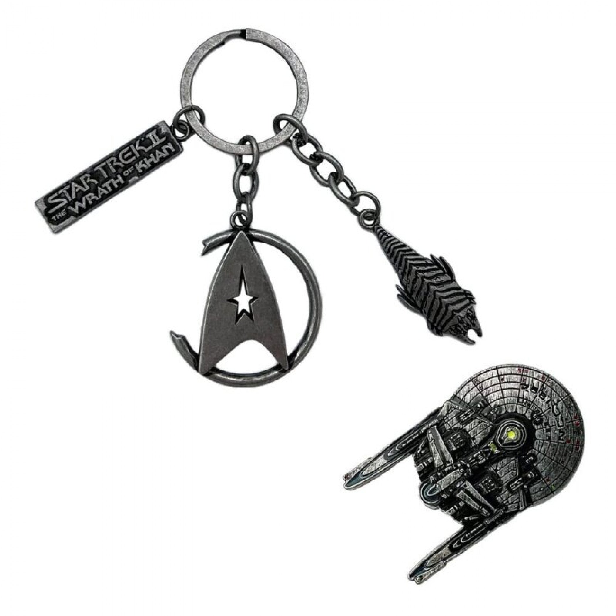 Star Trek II: Wrath Of Khan CHS Keychain and Pin Set
